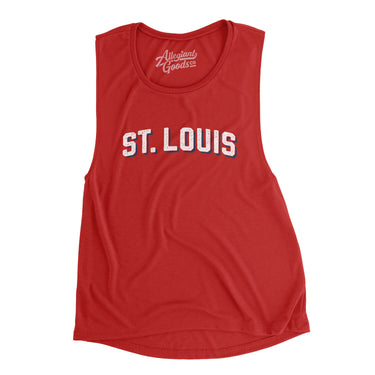 St Louis Varsity Women's Flowey Scoopneck Muscle Tank-Allegiant Goods Co. Vintage Sports Apparel