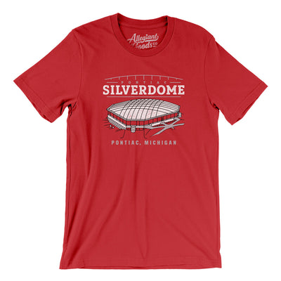 Pontiac Silverdome Men/Unisex T-Shirt-Red-Allegiant Goods Co. Vintage Sports Apparel