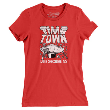 Lake George Time Town Women's T-Shirt-Allegiant Goods Co. Vintage Sports Apparel