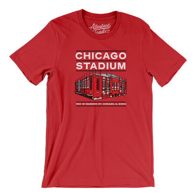 Chicago Stadium Men/Unisex T-Shirt-Red-Allegiant Goods Co. Vintage Sports Apparel