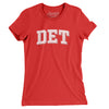 Det Varsity Women's T-Shirt-Red-Allegiant Goods Co. Vintage Sports Apparel