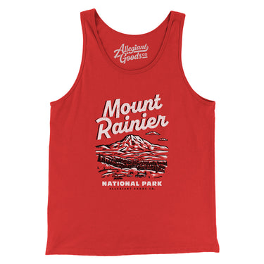 Mount Rainier National Park Men/Unisex Tank Top-Red-Allegiant Goods Co. Vintage Sports Apparel