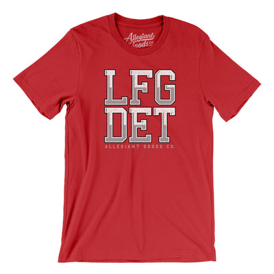 Lfg Det Men/Unisex T-Shirt-Red-Allegiant Goods Co. Vintage Sports Apparel