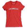 Los Angeles Varsity Women's T-Shirt-Red-Allegiant Goods Co. Vintage Sports Apparel
