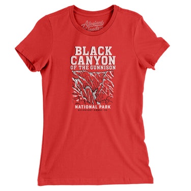 Black Canyon Of The Gunnison National Park Women's T-Shirt-Red-Allegiant Goods Co. Vintage Sports Apparel