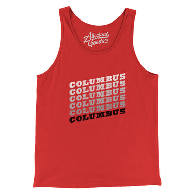 Columbus Vintage Repeat Men/Unisex Tank Top-Red-Allegiant Goods Co. Vintage Sports Apparel