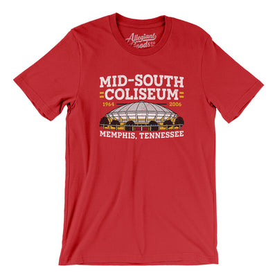 Mid-South Coliseum Men/Unisex T-Shirt-Red-Allegiant Goods Co. Vintage Sports Apparel