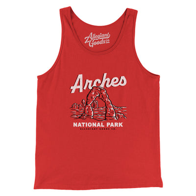 Arches National Park Men/Unisex Tank Top-Red-Allegiant Goods Co. Vintage Sports Apparel