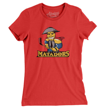 Miami Matadors Women's T-Shirt-Allegiant Goods Co. Vintage Sports Apparel