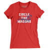 Circle The Wagons Women's T-Shirt-Red-Allegiant Goods Co. Vintage Sports Apparel