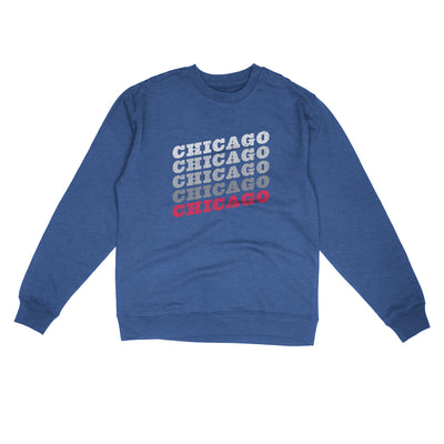 Chicago Vintage Repeat Midweight Crewneck Sweatshirt-Royal Heather-Allegiant Goods Co. Vintage Sports Apparel