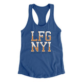 Lfg Nyi Women's Racerback Tank-Royal-Allegiant Goods Co. Vintage Sports Apparel