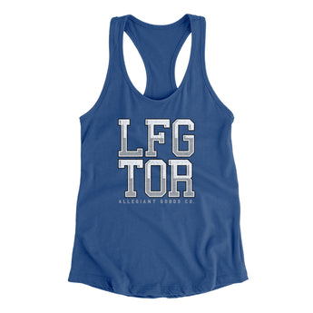 Lfg Tor Women's Racerback Tank-Royal-Allegiant Goods Co. Vintage Sports Apparel