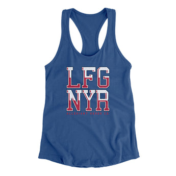 Lfg Nyr Women's Racerback Tank-Royal-Allegiant Goods Co. Vintage Sports Apparel