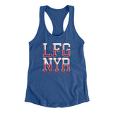 Lfg Nyr Women's Racerback Tank-Royal-Allegiant Goods Co. Vintage Sports Apparel