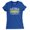 St Paul Civic Center Women's T-Shirt-Royal-Allegiant Goods Co. Vintage Sports Apparel
