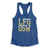 Lfg Gsw Women's Racerback Tank-Allegiant Goods Co. Vintage Sports Apparel