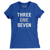 Indianapolis 317 Area Code Women's T-Shirt-Royal-Allegiant Goods Co. Vintage Sports Apparel