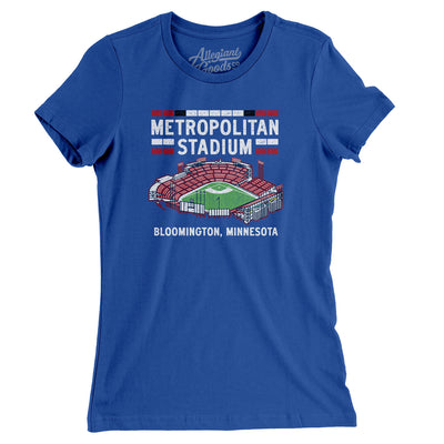 Metropolitan Stadium Minnesota Women's T-Shirt-Royal-Allegiant Goods Co. Vintage Sports Apparel