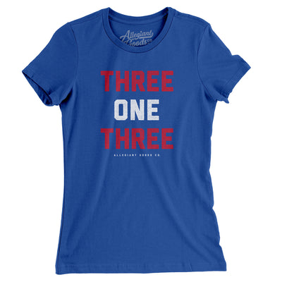 Detroit 313 Area Code Women's T-Shirt-Royal-Allegiant Goods Co. Vintage Sports Apparel