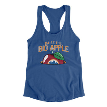 Raise The Big Apple Women's Racerback Tank-Royal-Allegiant Goods Co. Vintage Sports Apparel
