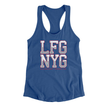 Lfg Nyg Women's Racerback Tank-Allegiant Goods Co. Vintage Sports Apparel