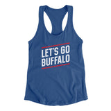 Let's Go Buffalo Women's Racerback Tank-Allegiant Goods Co. Vintage Sports Apparel