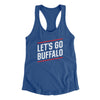 Let's Go Buffalo Women's Racerback Tank-Royal-Allegiant Goods Co. Vintage Sports Apparel