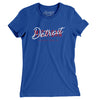Detroit Overprint Women's T-Shirt-Royal-Allegiant Goods Co. Vintage Sports Apparel