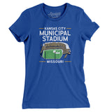 Kansas City Municipal Stadium Women's T-Shirt-Allegiant Goods Co. Vintage Sports Apparel