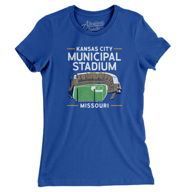 Kansas City Municipal Stadium Women's T-Shirt-Allegiant Goods Co. Vintage Sports Apparel