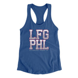 Lfg Phl Women's Racerback Tank-Royal-Allegiant Goods Co. Vintage Sports Apparel