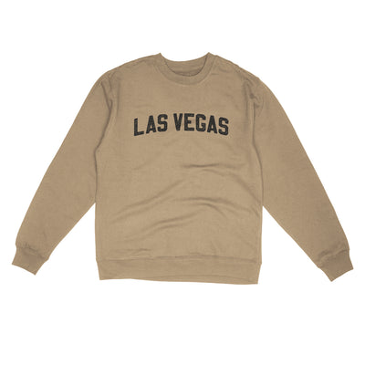 Las Vegas Varsity Midweight Crewneck Sweatshirt-Sandstone-Allegiant Goods Co. Vintage Sports Apparel