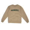 Milwaukee Varsity Midweight Crewneck Sweatshirt-Sandstone-Allegiant Goods Co. Vintage Sports Apparel