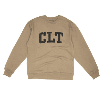 Clt Varsity Midweight Crewneck Sweatshirt-Sandstone-Allegiant Goods Co. Vintage Sports Apparel