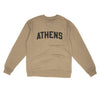 Athens Varsity Midweight Crewneck Sweatshirt-Sandstone-Allegiant Goods Co. Vintage Sports Apparel