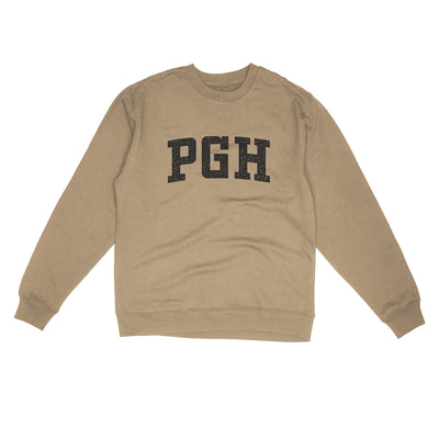 Pgh Varsity Midweight Crewneck Sweatshirt-Sandstone-Allegiant Goods Co. Vintage Sports Apparel