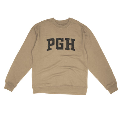 Pgh Varsity Midweight Crewneck Sweatshirt-Sandstone-Allegiant Goods Co. Vintage Sports Apparel