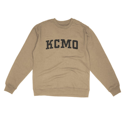 Kcmo Varsity Midweight Crewneck Sweatshirt-Sandstone-Allegiant Goods Co. Vintage Sports Apparel