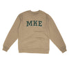 Mke Varsity Midweight Crewneck Sweatshirt-Sandstone-Allegiant Goods Co. Vintage Sports Apparel