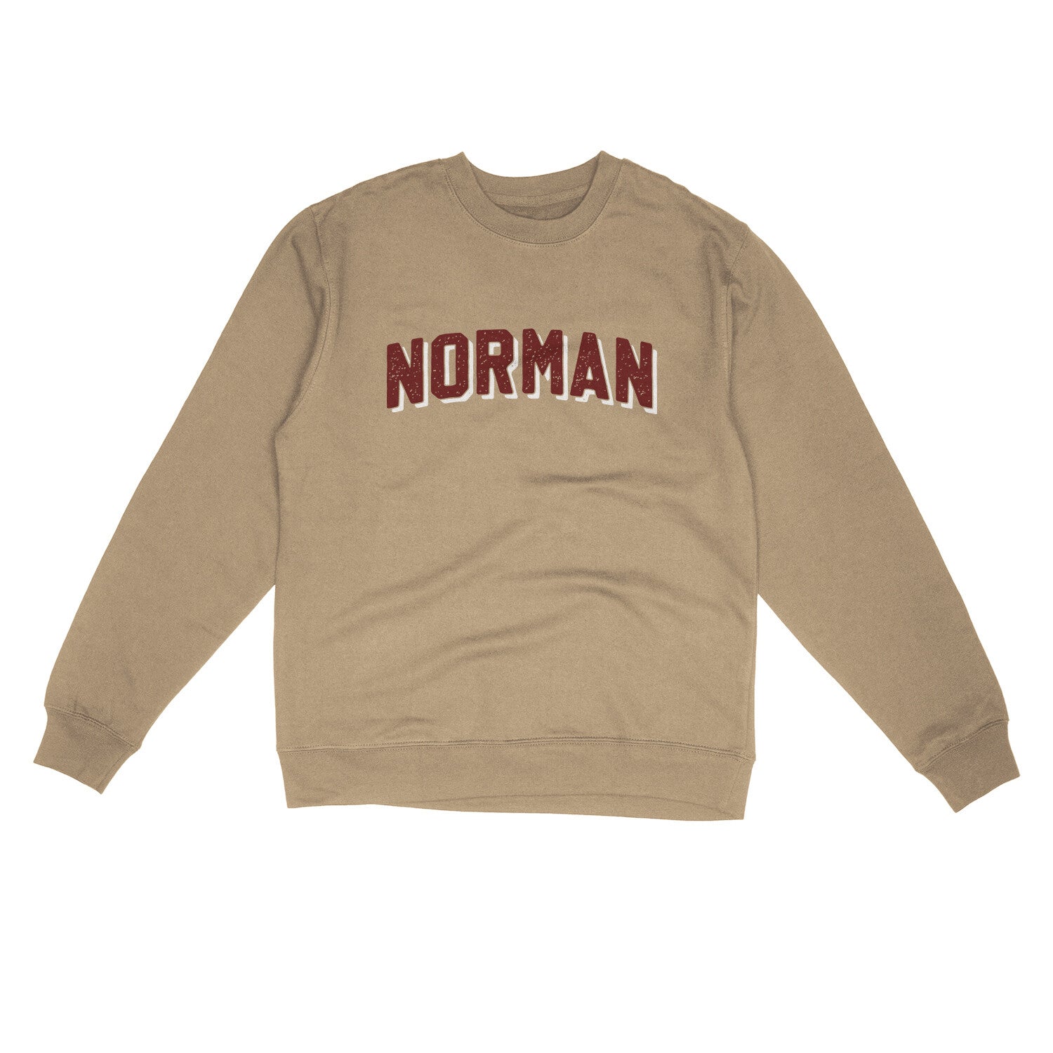 Norman Varsity Midweight Crewneck Sweatshirt-Sandstone-Allegiant Goods Co. Vintage Sports Apparel