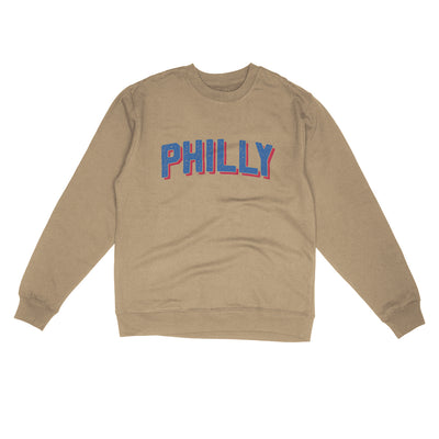 Philly Varsity Midweight Crewneck Sweatshirt-Sandstone-Allegiant Goods Co. Vintage Sports Apparel