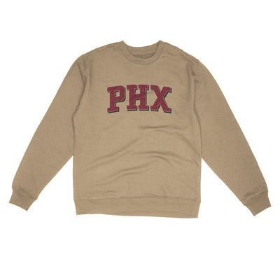 Phx Varsity Midweight Crewneck Sweatshirt-Sandstone-Allegiant Goods Co. Vintage Sports Apparel