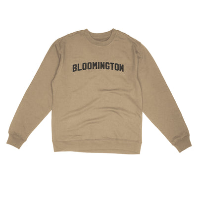 Bloomington Indiana Varsity Midweight Crewneck Sweatshirt-Sandstone-Allegiant Goods Co. Vintage Sports Apparel