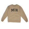 Mia Varsity Midweight Crewneck Sweatshirt-Sandstone-Allegiant Goods Co. Vintage Sports Apparel