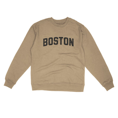 Boston Varsity Midweight Crewneck Sweatshirt-Sandstone-Allegiant Goods Co. Vintage Sports Apparel