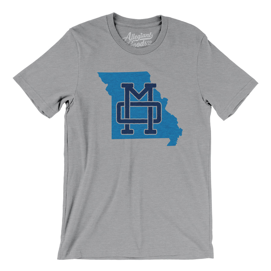 Missouri Home State Men/Unisex T-Shirt-Athletic Heather-Allegiant Goods Co. Vintage Sports Apparel