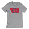 Montana Home State Men/Unisex T-Shirt-Athletic Heather-Allegiant Goods Co. Vintage Sports Apparel