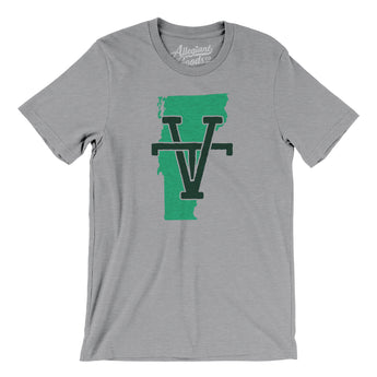 Vermont Home State Men/Unisex T-Shirt-Athletic Heather-Allegiant Goods Co. Vintage Sports Apparel