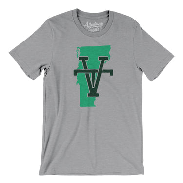 Vermont Home State Men/Unisex T-Shirt-Athletic Heather-Allegiant Goods Co. Vintage Sports Apparel